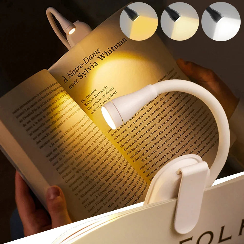 3-farbiges Mini-LED-Buchlicht – Flexibel, augenschonend & überall einsetzbar