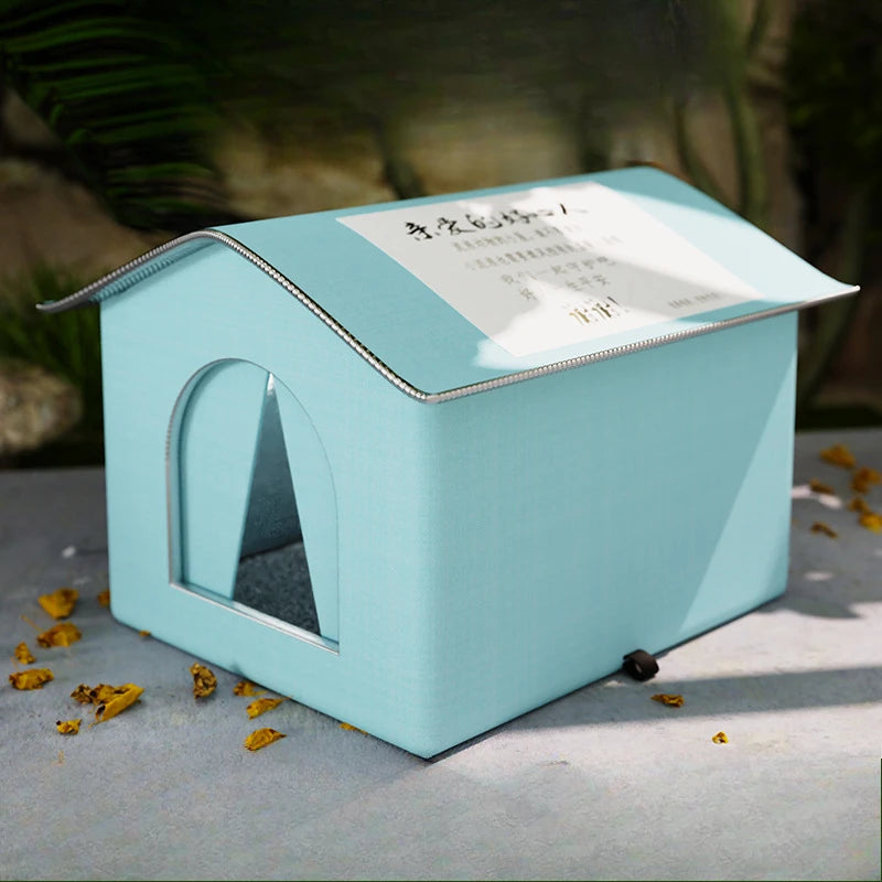 Wasserdichtes Katzenhaus für Draußen – Warm, Faltbar & Waschbar – Perfekter Rückzugsort für Katzen & Kleine Hunde