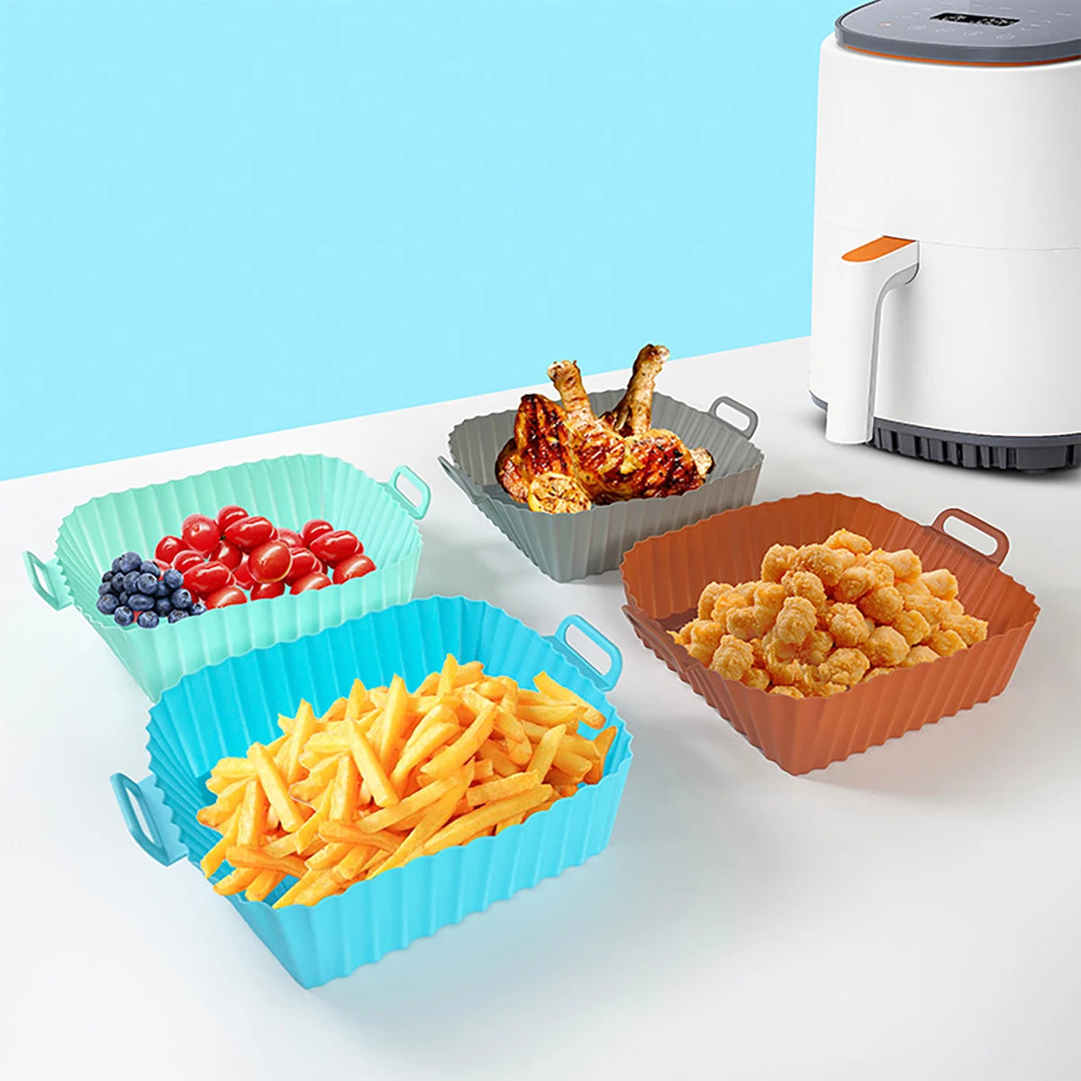 Air Fryer Silikonform – Wiederverwendbar, sicher & praktisch