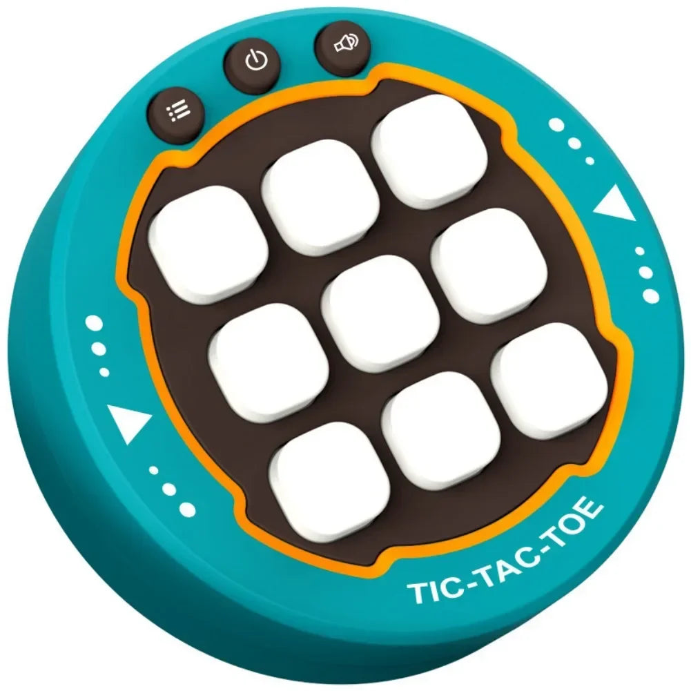 Multifunktionales Elektronisches Tic-Tac-Toe Spiel – Montessori Puzzle & Schach-Set, Tragbar für Kinder & Erwachsene