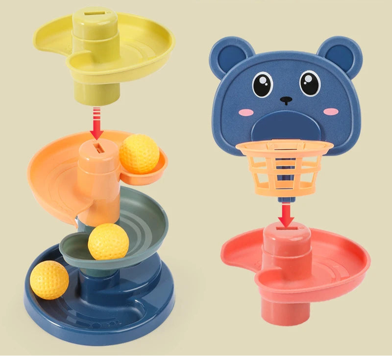 Spur Rollender Ball – Farbenfroßes Motorikspielzeug für Babys & Kleinkinder