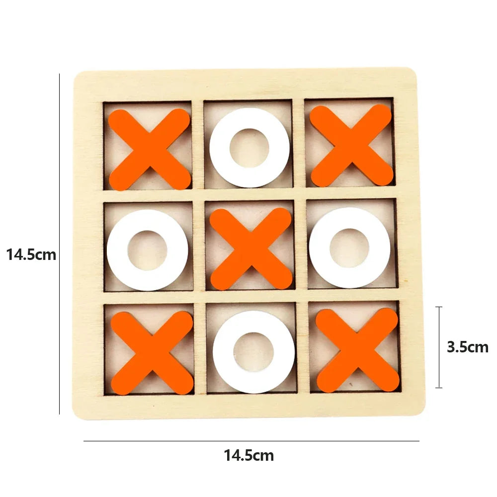 Holz XO Tic Tac Toe Spiel – Montessori Lernspaß & Familienspaß in Einem