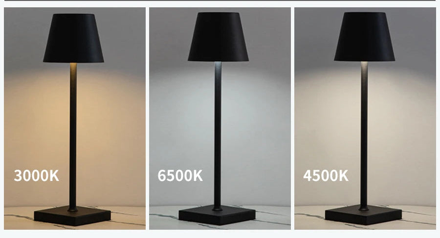 Wiederaufladbare LED Tischlampe mit Touch-Schalter – 3-stufig dimmbar & kabellos für stilvolle Atmosphäre