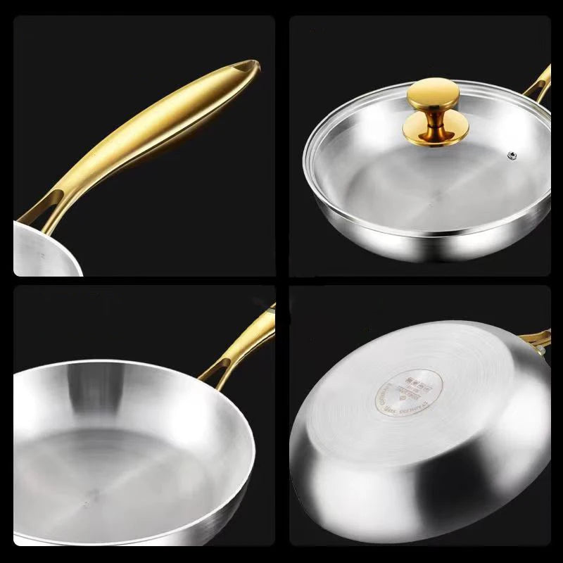 316 Edelstahl Bratpfanne 28cm – 7-Schicht Profi-Pfanne für gesundes und gleichmäßiges Kochen