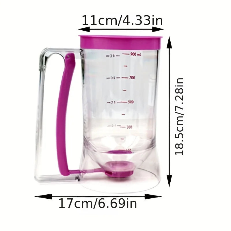 900ml Teigspender – Perfektes Dosieren für Pfannkuchen, Muffins & Kuchen