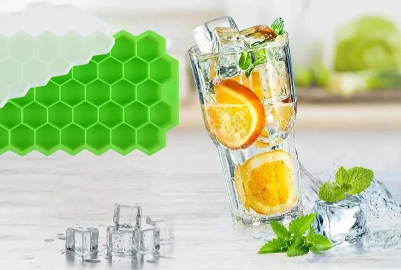 DIY Eiswürfelform mit einzigartigem Wabendesign – 37 Gitter für kreative Eisideen