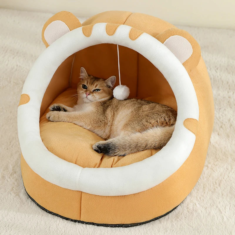Super Katzenbett – Gemütliches Warmes Haustierhaus für Katzen & Kleine Hunde