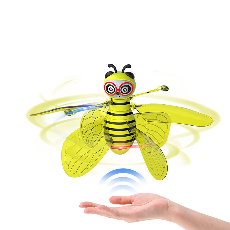 Little Bee Flugzeug – Gestensensor Hubschrauber mit LED-Licht, stoßfest & kinderleicht steuerbar