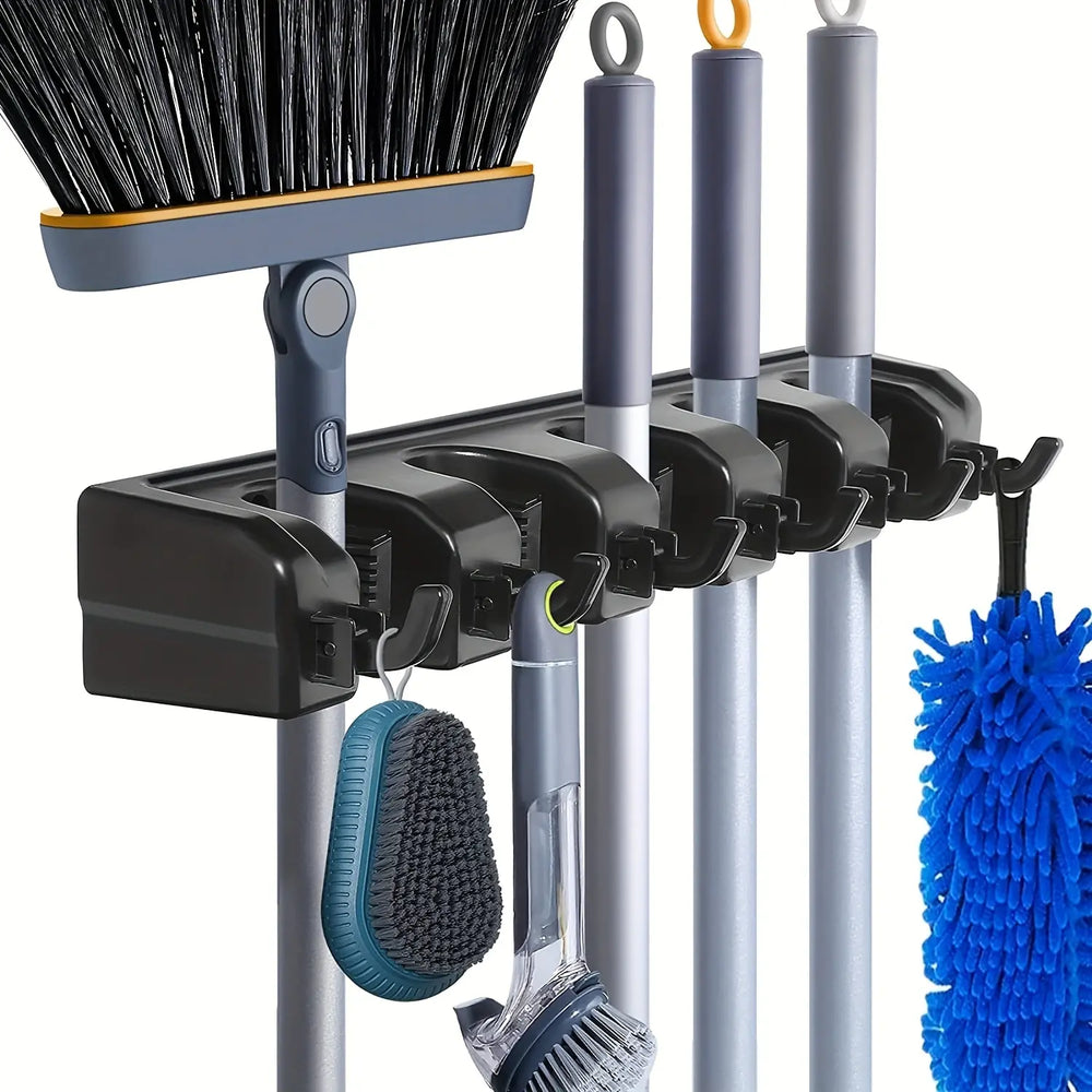 Wandmontierter Mopphalter – Ordnung & Platz sparen in Küche, Garage und Haushalt