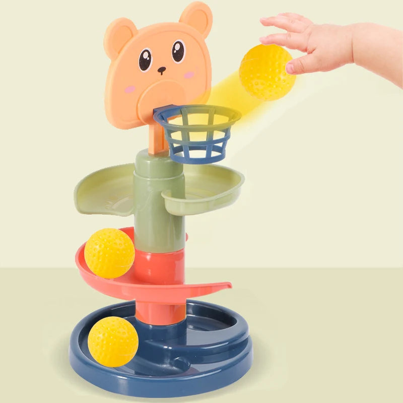 Spur Rollender Ball – Farbenfroßes Motorikspielzeug für Babys & Kleinkinder