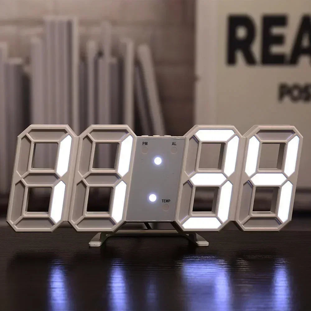 3D LED Digitaluhr – Stilvolle Wanddekoration mit Glow-Nachtmodus für dein Zuhause
