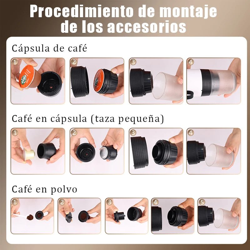 Tragbare 3 - in - 1 Espressomaschine – Frischer Kaffee überall - HomiZen