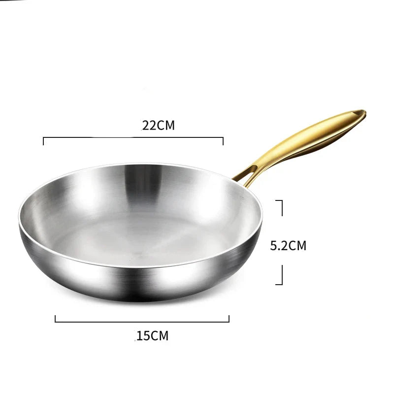 316 Edelstahl Bratpfanne 28cm – 7-Schicht Profi-Pfanne für gesundes und gleichmäßiges Kochen