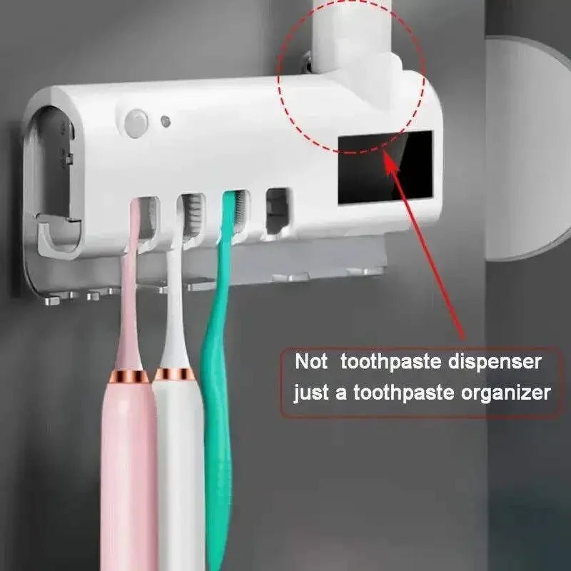 Wand - Tassenhalter mit UV & Zahnpastaspender – smart & hygienisch - HomiZen