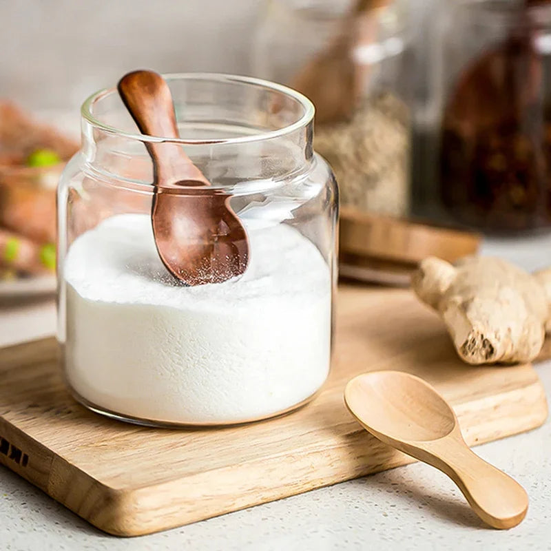 4 Stück Mini-Holzlöffel – Vielseitige Salz- & Gewürzlöffel für Küche & Babyfütterung