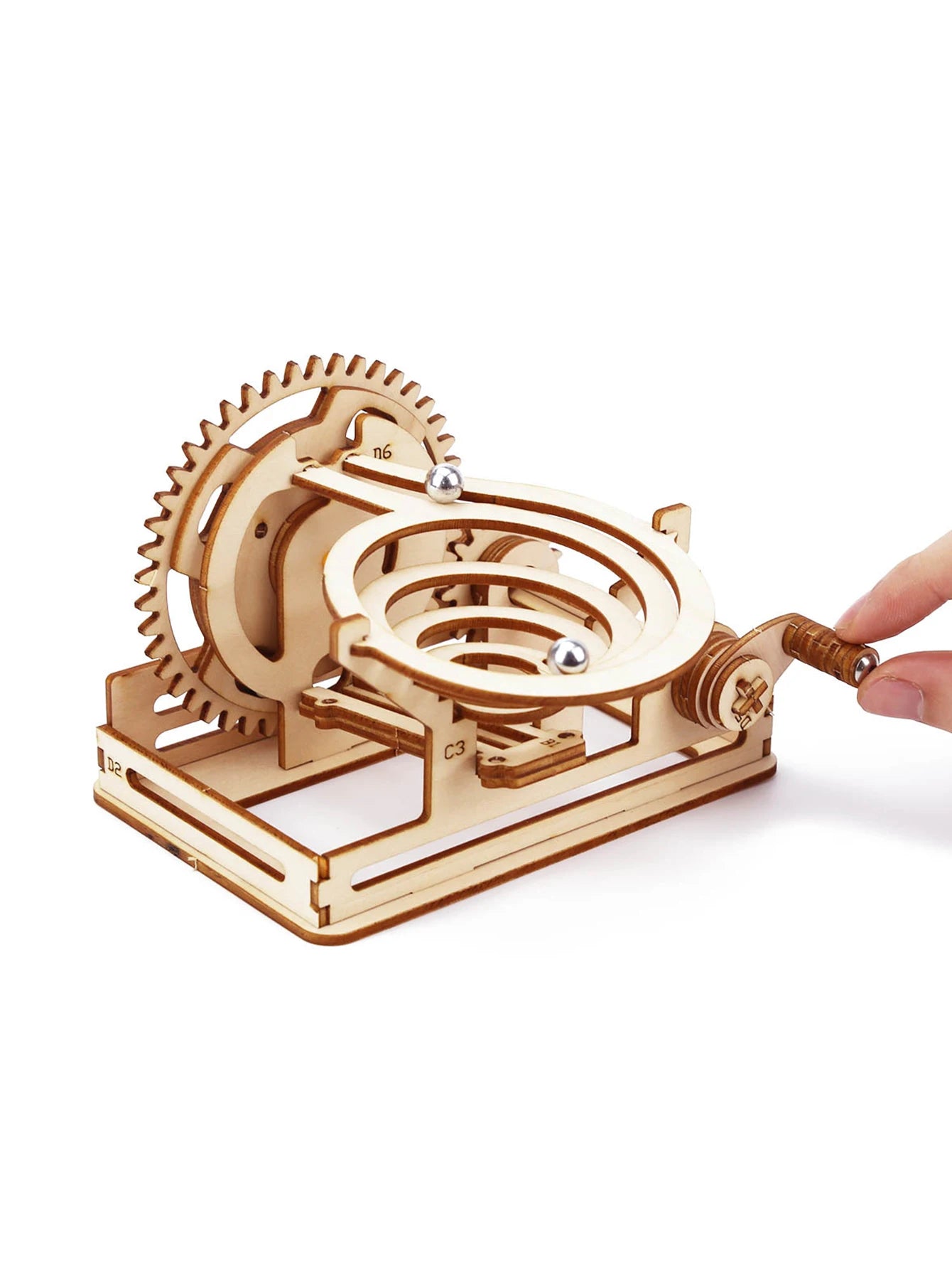 Spiral Marble Run 3D-Holzpuzzle – Faszinierender DIY-Bausatz mit mechanischen Funktionen