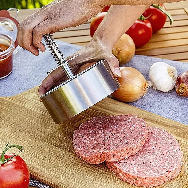 Hamburger Patty Maker Press – Edelstahl 304, Antihaft, Einstellbare Dicke