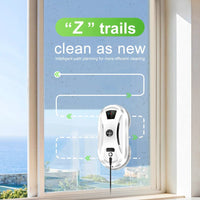 Intelligenter Fensterputzroboter mit Fernbedienung & Sicherheitsseil – Für streifenfreie Reinigung auf Knopfdruck - HomiZen