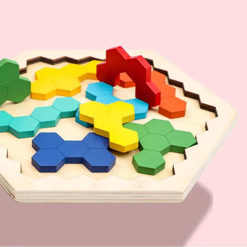 Holz 3D Puzzle für Kinder & Erwachsene – Nachhaltiges Lernspielzeug mit geometrischen Formen