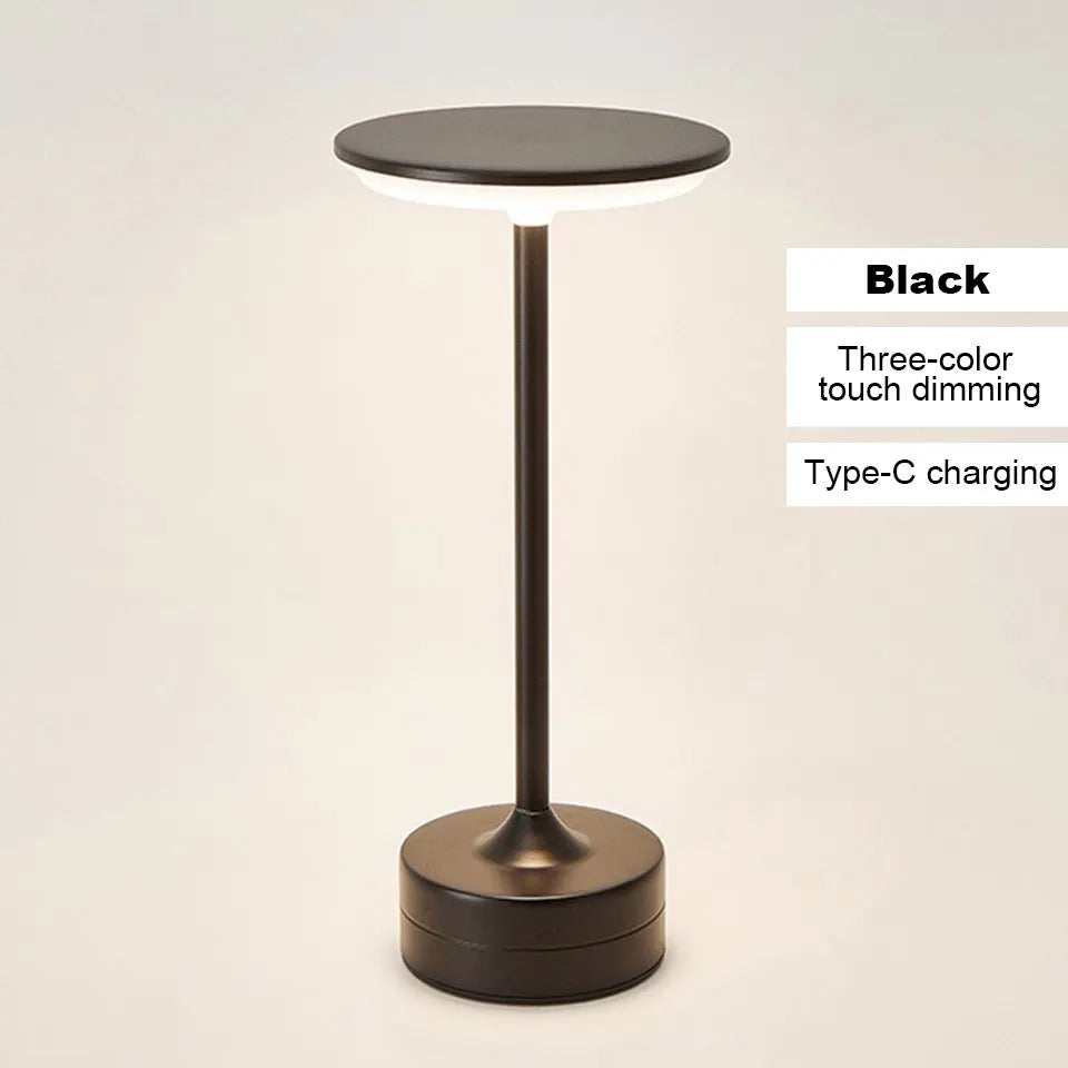 LED Tischlampe mit Touch Sensor – Wiederaufladbares, Dimmbares Nachtlicht für Schlafzimmer, Restaurant & Bar