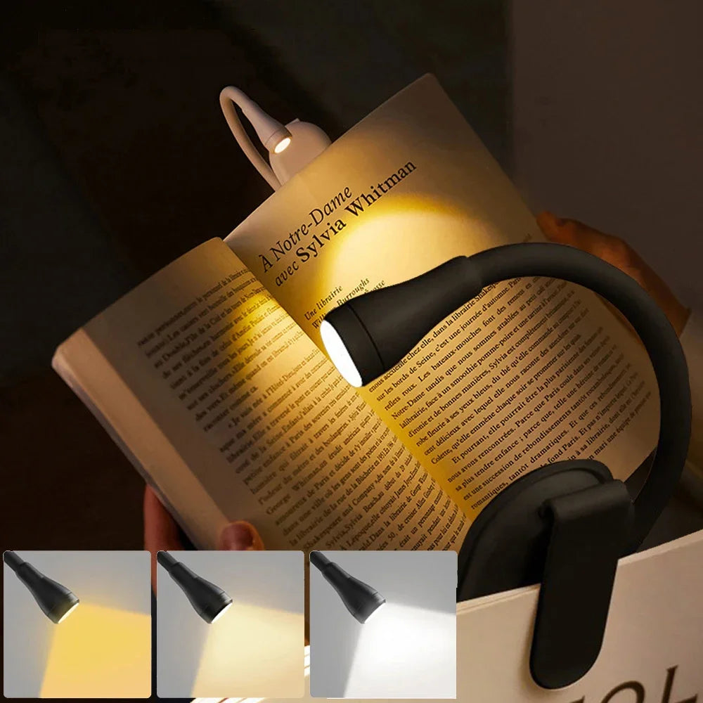 3-farbiges Mini-LED-Buchlicht – Flexibel, augenschonend & überall einsetzbar