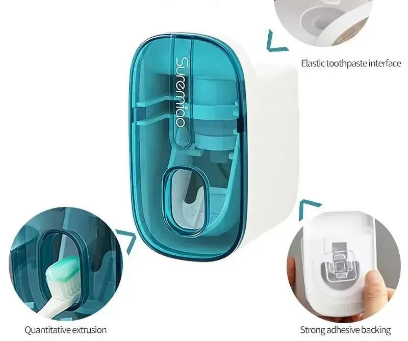 Automatischer Zahnpastaspender mit Wandhalterung – Sauber, praktisch & hygienisch