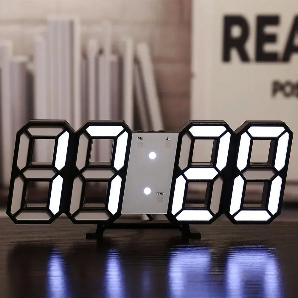 3D LED Digitaluhr – Stilvolle Wanddekoration mit Glow-Nachtmodus für dein Zuhause