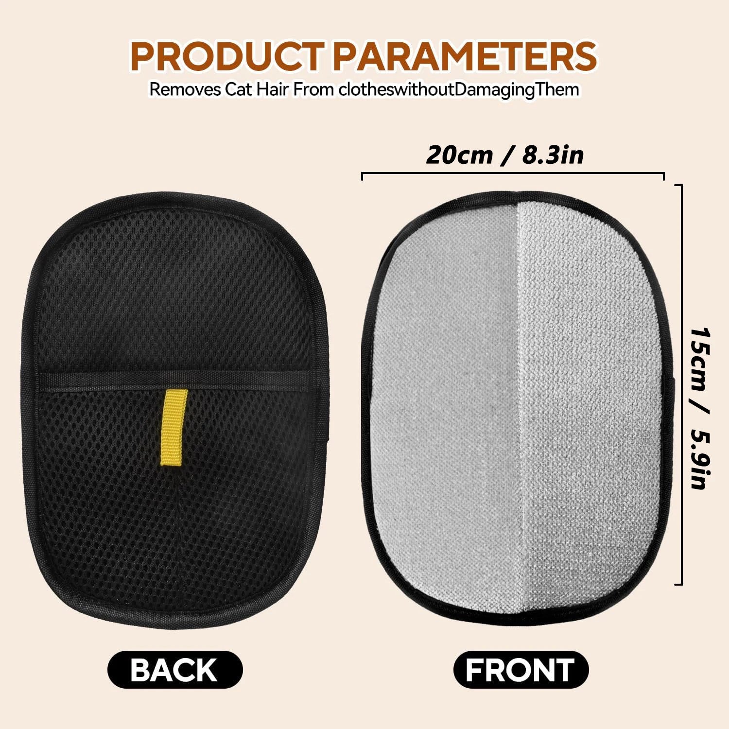 Wiederverwendbare Tierhaarentfernungs-Handschuhe – Statische Pflegehandschuhe für Hunde, Katzen & Möbel