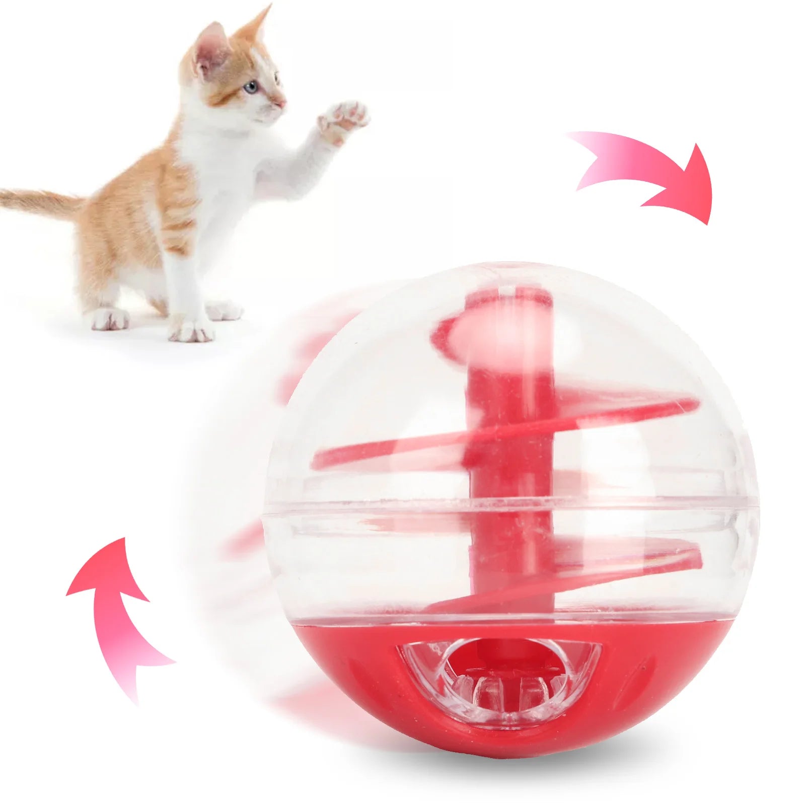 Katzenfutter Spender Ball – Interaktiver, Bissresistenter Slow Feeder Puzzle Ball für Katzen & Kätzchen