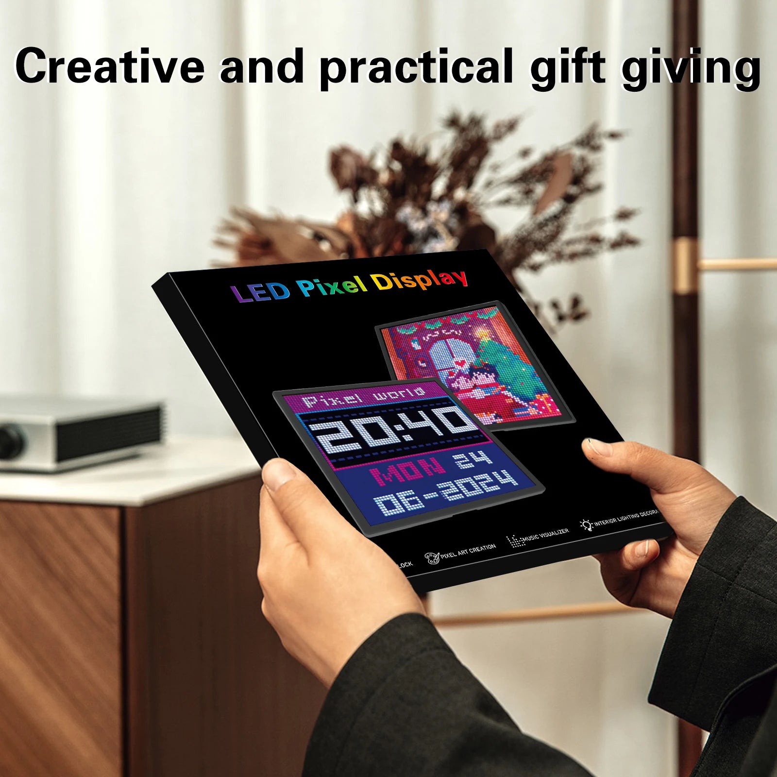 LED-Pixel-Display 64x64 RGB – Kreatives Pixel-Art-Panel mit Bluetooth-App-Steuerung