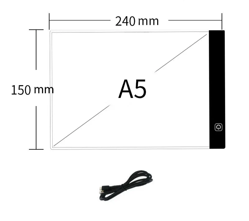 LED Zeichnung Kopie Pad – 3-stufig dimmbares Zeichenbrett für kleine Künstler