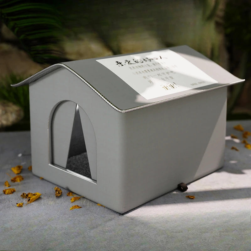 Wasserdichtes Katzenhaus für Draußen – Warm, Faltbar & Waschbar – Perfekter Rückzugsort für Katzen & Kleine Hunde