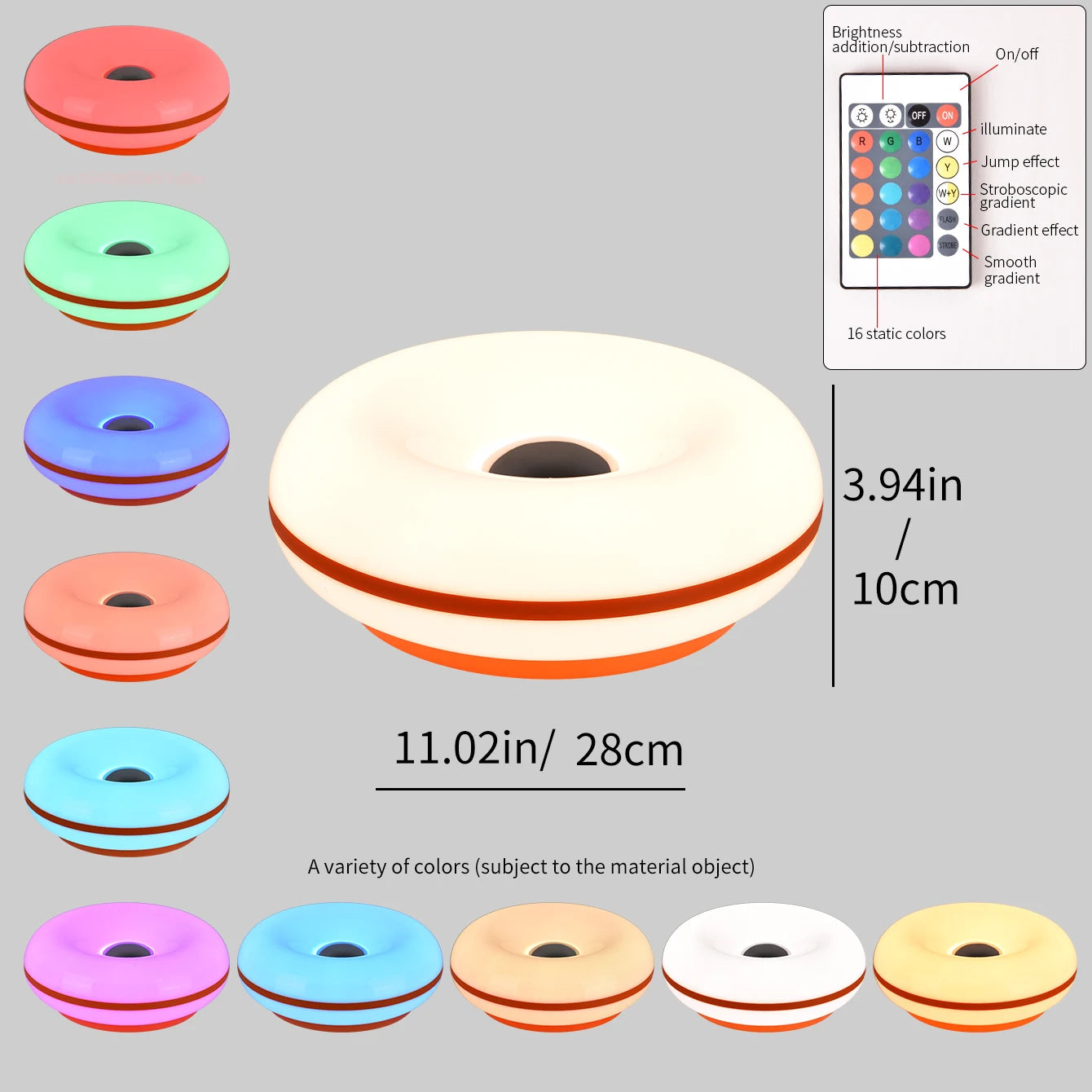 Donut Tischlampe mit USB-Stecker – Stilvolles Ambientelicht für Schlafzimmer, Wohnzimmer & Esszimmer