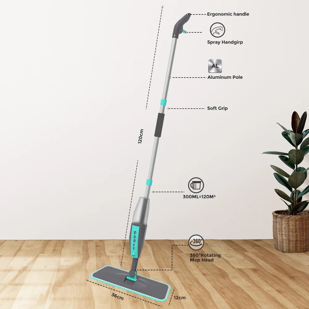 Premium Bodenwischer mit Teleskopstange – Für mühelose, hygienische Reinigung auf allen Böden - HomiZen