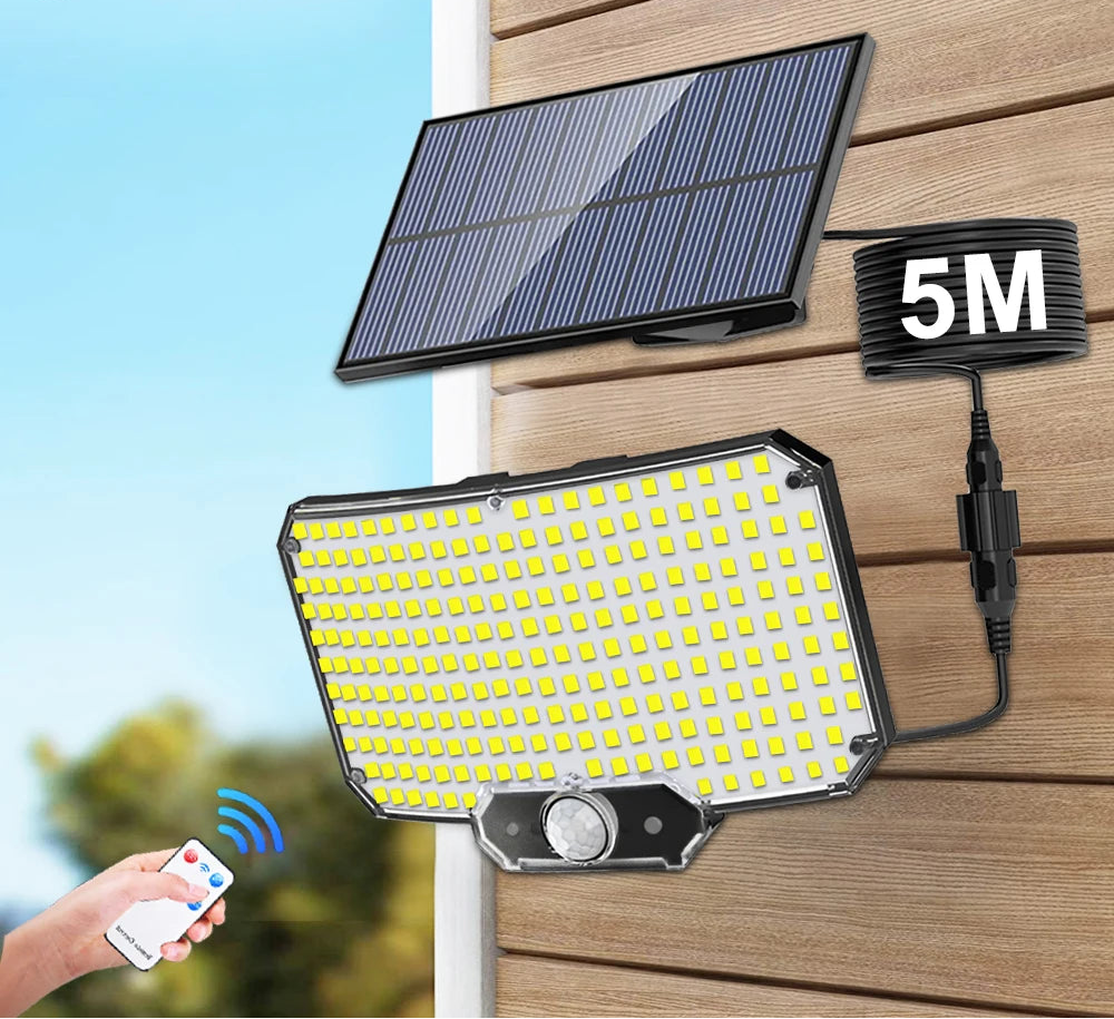 LED-Solarleuchten mit Bewegungsmelder – Superhell, Wasserdicht & 3 Arbeitsmodi für maximale Sicherheit im Außenbereich