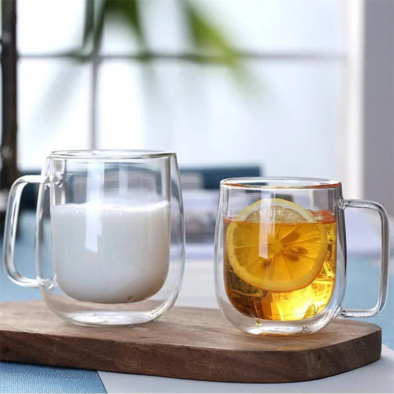 Doppelwandige Glas-Kaffeetasse – Isoliertes Borosilikatglas für stilvollen Genuss
