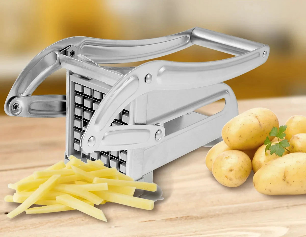 Edelstahl Kartoffelschneider – Perfekte Pommes & Gemüsewürfel einfach selbst machen