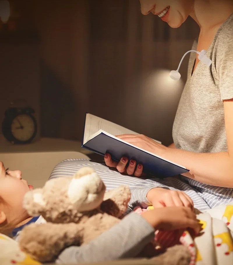 Mini-Clip-Buchlampe – Tragbares LED-Nachtlicht mit Augenschutz & 3 Farbmodi für entspanntes Lesen überall