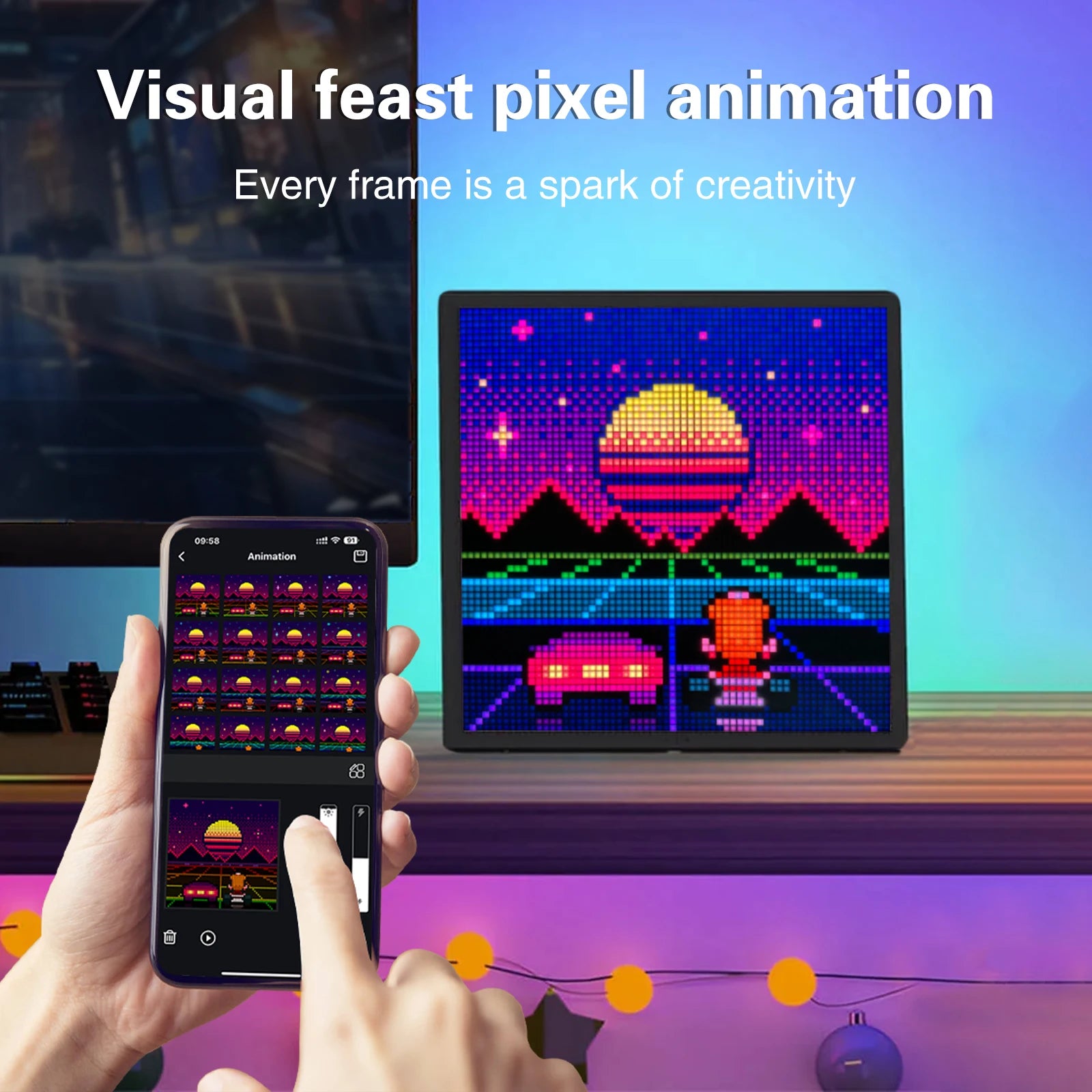 LED-Pixel-Display 64x64 RGB – Kreatives Pixel-Art-Panel mit Bluetooth-App-Steuerung