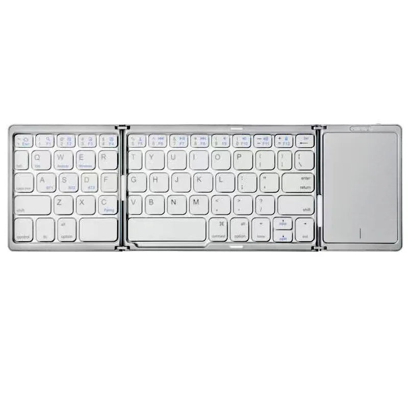 3-fach faltbare kabellose Mini-Tastatur mit Touchpad – Ultrakompakt, flexibel & überall einsetzbar