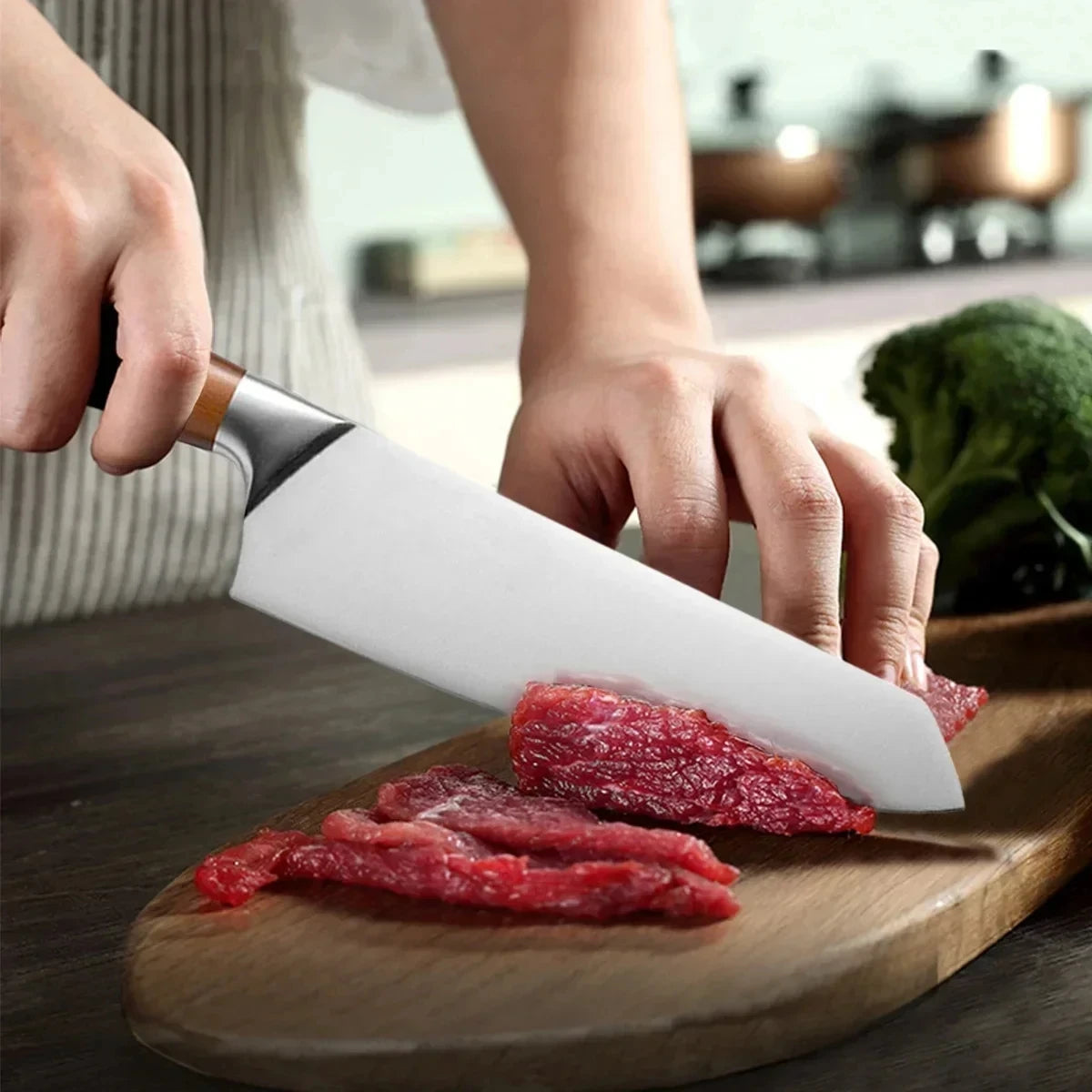 Japanisches Küchenmesser Set aus Edelstahl – Präzision für Fleisch, Fisch & Sushi