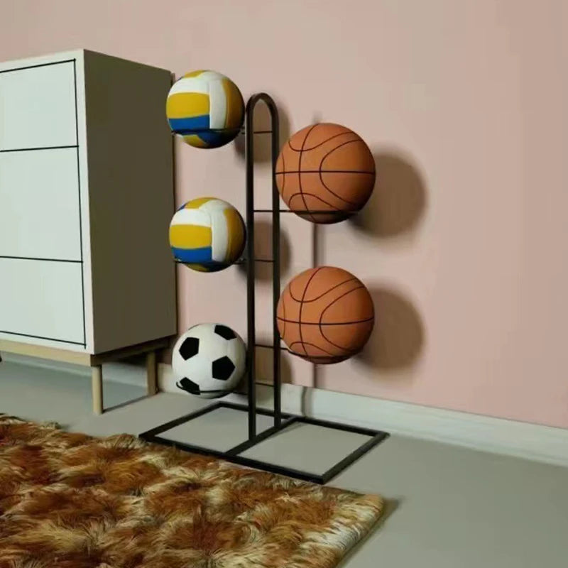 Basketball Aufbewahrungsregal aus Metall – Ordnung für alle Bälle im Haus
