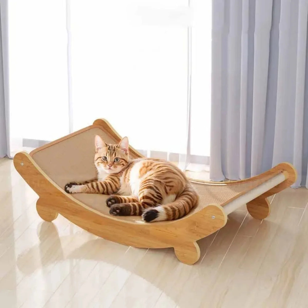 Holz Katzen Kratzbrett mit Bettfunktion – Stabil, Langlebig & Multifunktional