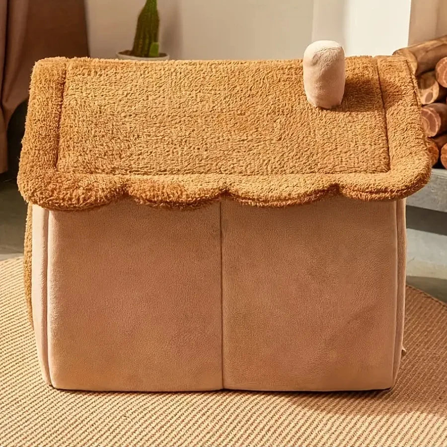 Gemütliches Katzenhaus aus weicher Faser – Der perfekte Rückzugsort für Ihre Katze