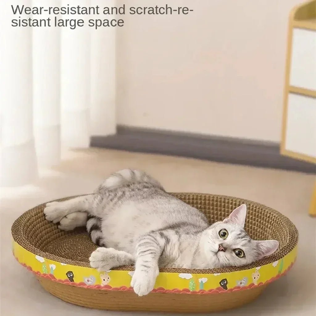 Katzen - Kratzpad aus Wellpappe – Krallenpflege & Spielspaß in einem - HomiZen
