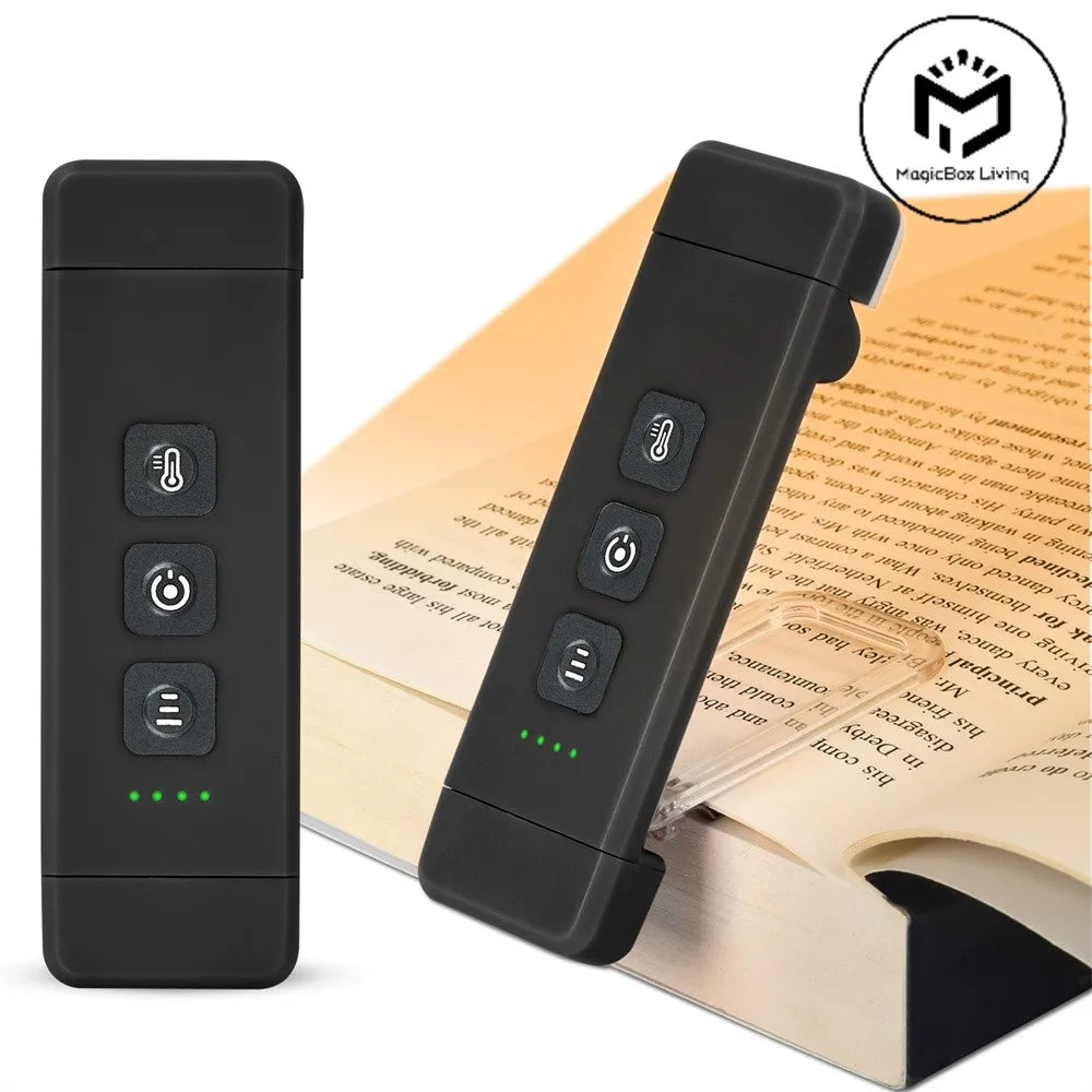 Clip-on Lesezeichen Buch Licht – Die wiederaufladbare Mini LED Leselampe mit Timer für gemütliche Lesestunden