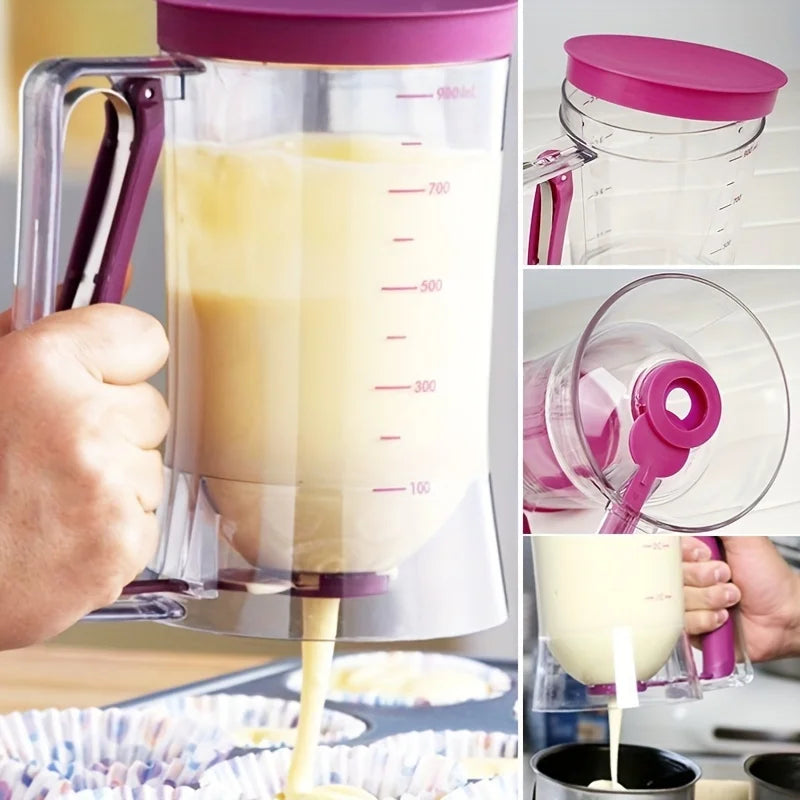 900ml Teigspender – Perfektes Dosieren für Pfannkuchen, Muffins & Kuchen