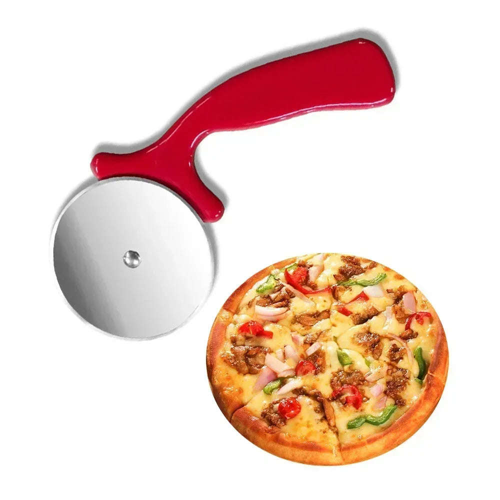 Edelstahl Pizzaschneider – Scharfes Pizza Messer mit ergonomischem Griff für perfekte Schnitte