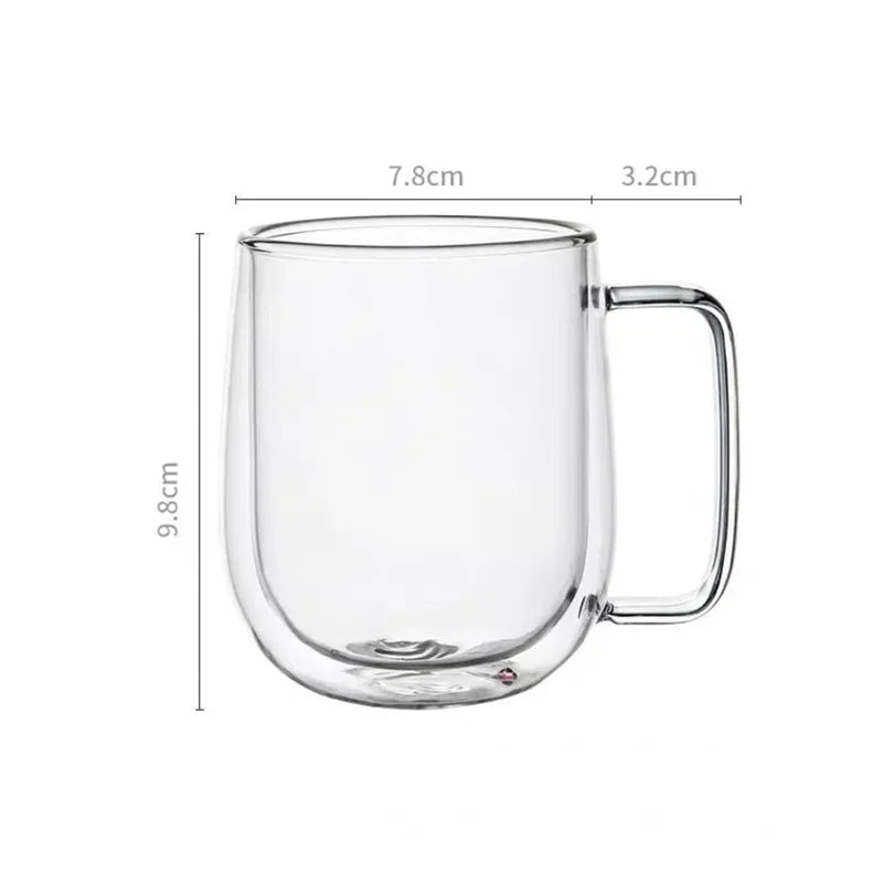 Doppelwandige Glas-Kaffeetasse – Isoliertes Borosilikatglas für stilvollen Genuss