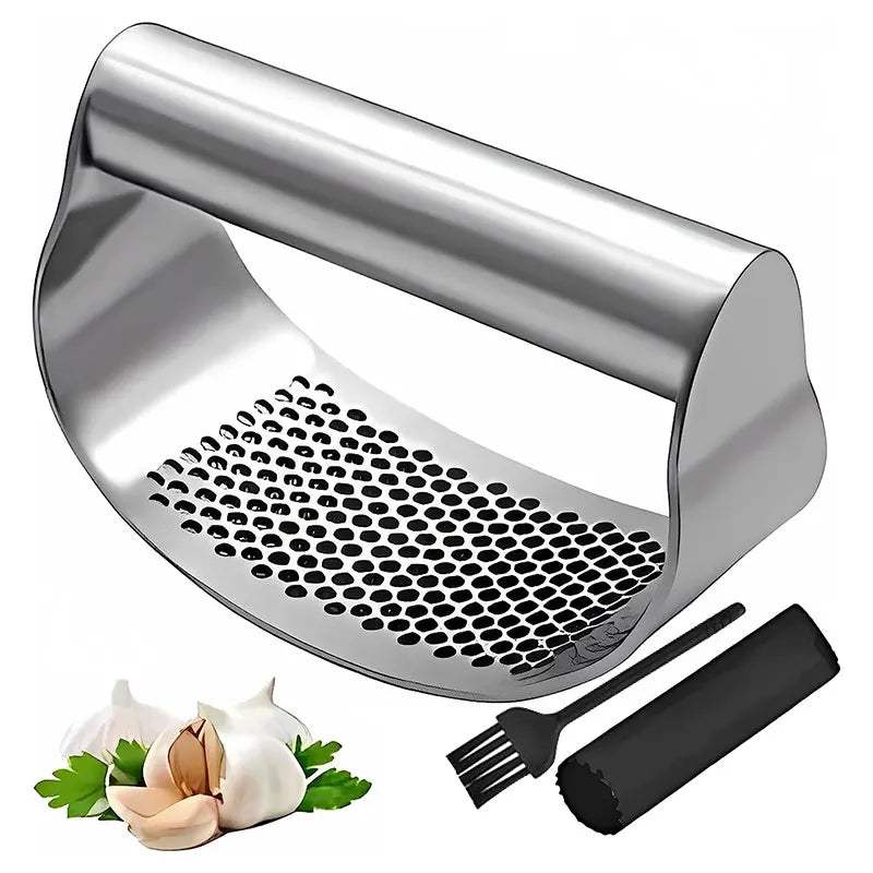 Edelstahl Knoblauchpresse – Robust, Ergonomisch & Leicht zu Reinigen